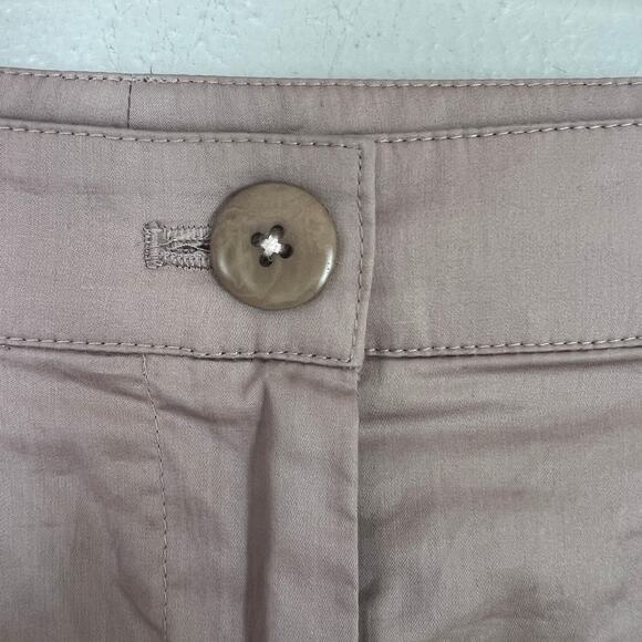 TIBI Carpenter Cotton Pants Straight Leg Taupe Gray Women's Size 2 Pleated NWT - Picture 11 of 11
